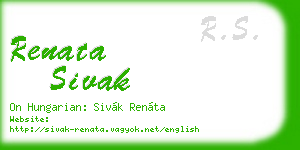 renata sivak business card