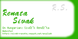 renata sivak business card